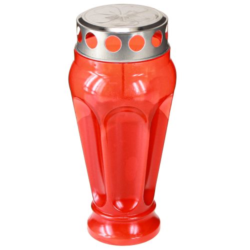 Znicze czerwone świece grobowe czas palenia 18h Ø9cm H19cm 4 szt