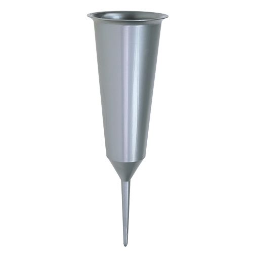 Floristik24 Wazon nagrobny srebrny 33cm