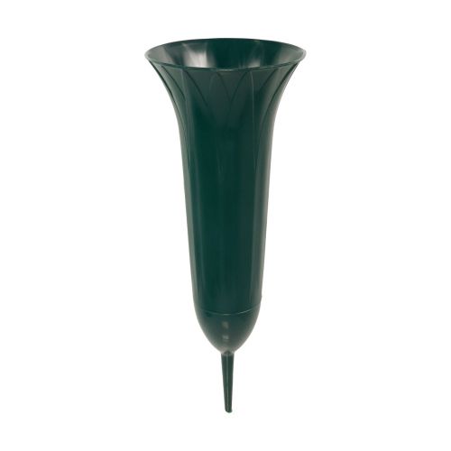 Floristik24 Wazon nagrobny ciemnozielony 36cm 5szt