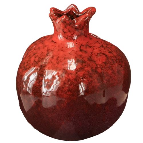 Floristik24 Wazon dekoracyjny granat ceramiczny czerwono-brązowy Ø10,5cm wys.12cm