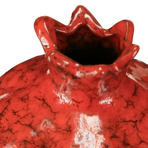 Produkt Wazon dekoracyjny granat ceramiczny czerwono-brązowy Ø10,5cm wys.12cm
