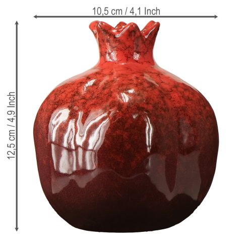 Produkt Wazon dekoracyjny granat ceramiczny czerwono-brązowy Ø10,5cm wys.12cm