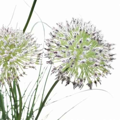 Floristik24 Trawa z kwiatami w doniczce sztuczna fioletowa 70cm