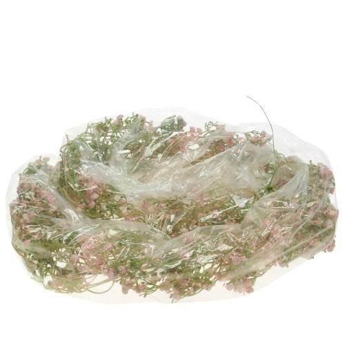 Floristik24 Girlanda baby's breath różowa 180cm