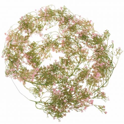 Floristik24 Girlanda baby's breath różowa 180cm