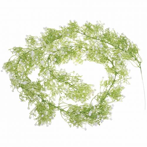 Floristik24 Girlanda Gypsophila Biała 180cm