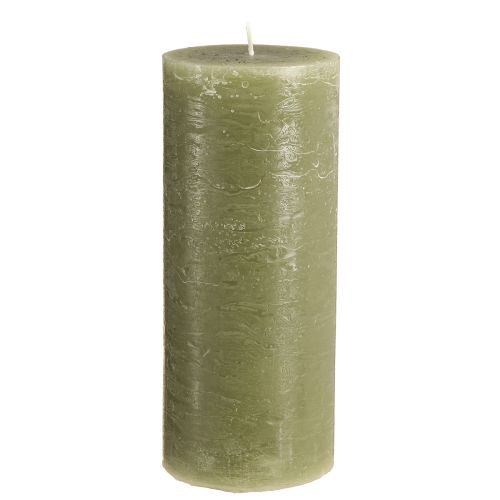Produkt Świece duże świece pieńkowe oliwkowe 85x200mm 2 szt