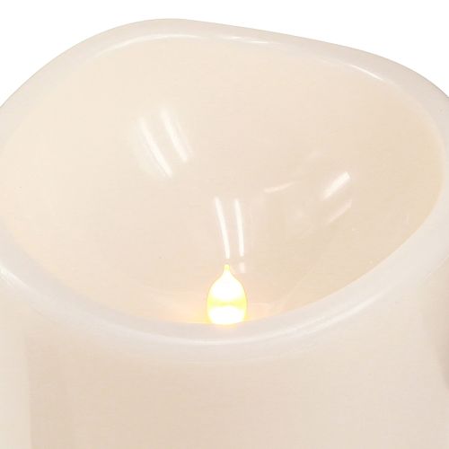 Produkt Duża świeca LED z timerem na zewnątrz, ciepła biel Ø12,5cm W20cm 2szt