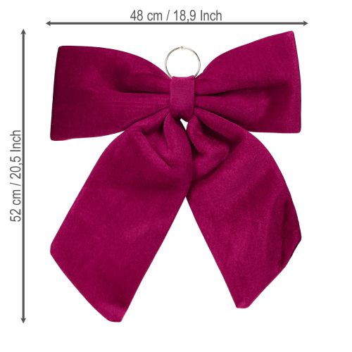 Produkt Duża aksamitna kokarda świąteczna Outdoor Red 48×52 cm