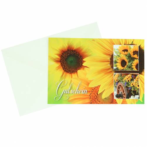 Floristik24 Voucher Słonecznik z kopertą 5szt.