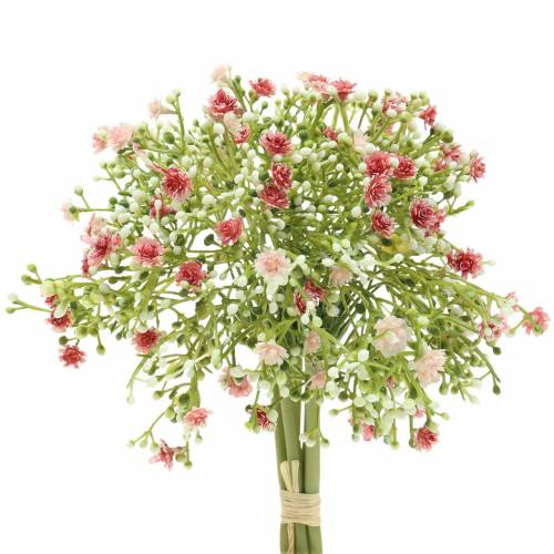 Floristik24 Gypsophila gypsophila sztuczna w pęczku różowa wys.28cm 6szt