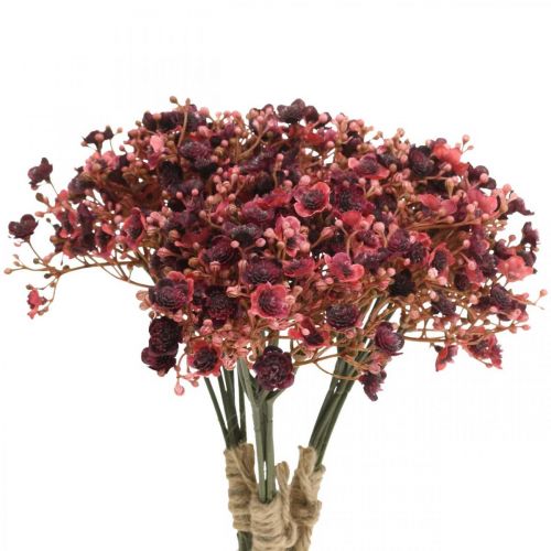 Produkt Gypsophila sztuczne czerwone kwiaty sztuczne jesień 29,5cm 18szt