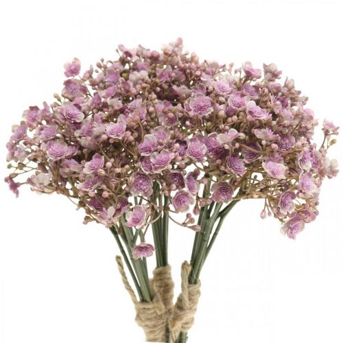 Floristik24 Gypsophila sztuczna fioletowa dekoracja jesienna 29,5cm 18szt