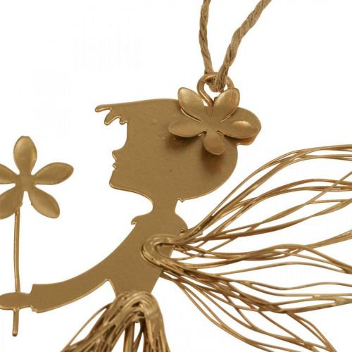 Floristik24 Wisząca dekoracja metalowa elf wróżka wiosenna dekoracja 17,5×2×12,5cm 4szt