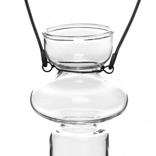 Produkt Mini szklane wazony wiszące wazon metalowy wspornik dekoracja szklana H10,5cm 4szt