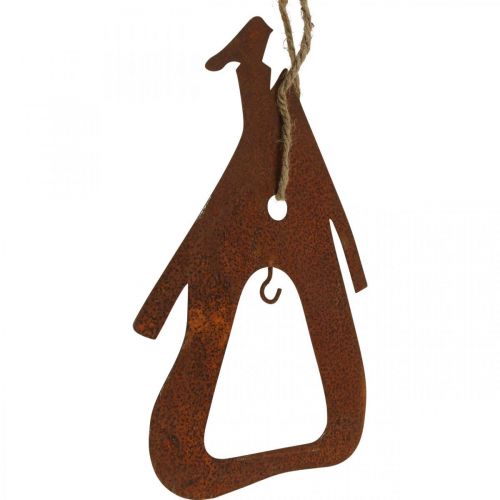 Floristik24 Deco wieszak metalowy jabłko gruszka dekoracja patyna 23/24cm 2szt