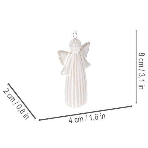 Aniołek figurka dekoracyjna do zawieszenia na choinkę 8cm 4szt | Floristik24.pl