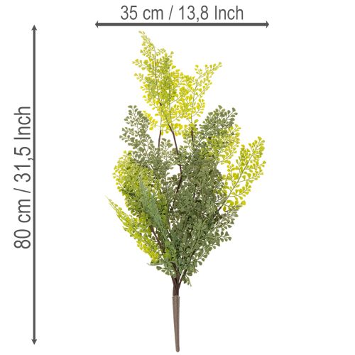 Sztuczna gałązka paproci, delikatna, do wazonu, 80cm | Floristik24.pl