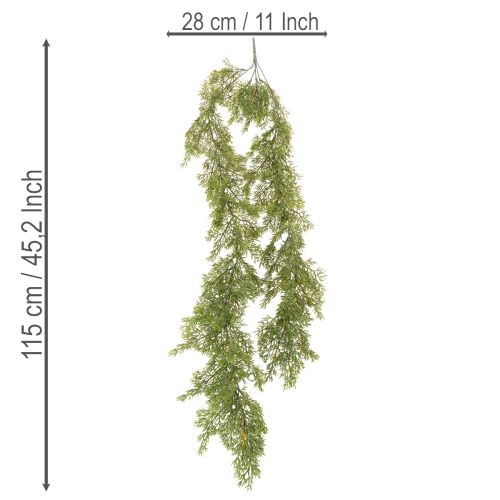 Girlanda artystyczna z gałązek iglastych, dekoracja stołu i okna, 115 cm | Floristik24.pl