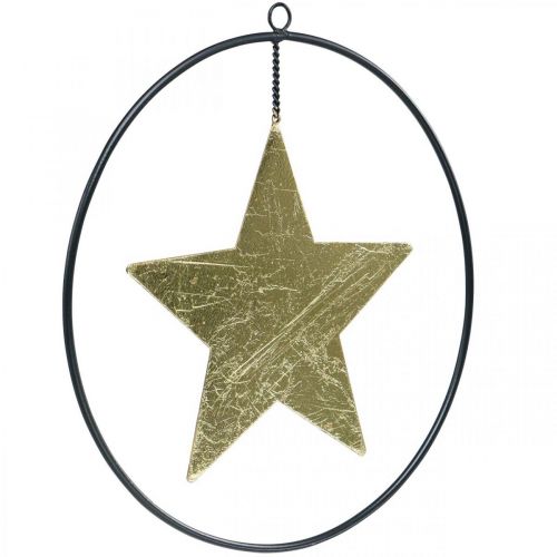 Produkt Ozdoba świąteczna zawieszka gwiazda złota czarna 12,5cm 3szt