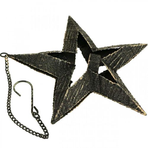 Produkt Świecznik metalowy poinsecja beżowy 22,5 cm