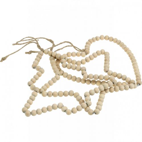 Produkt Ozdobne świąteczne koraliki drewniane serce gwiazda drzewo wys. 16cm 3 szt