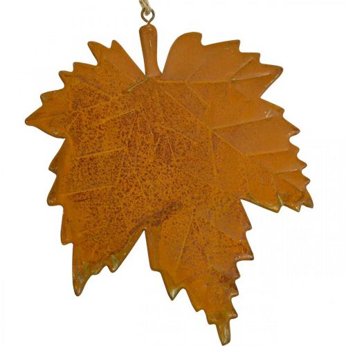 Produkt Dekoracja jesienna liście metaliczne rdzawe liście klonu 6 sztuk