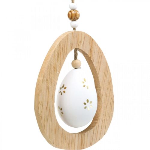 Produkt Pisanka do zawieszenia z wzorem jajek ozdoba wielkanocna wys. 12cm 3 szt.