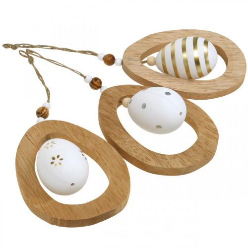 Produkt Pisanka do zawieszenia z wzorem jajek ozdoba wielkanocna wys. 12cm 3 szt.