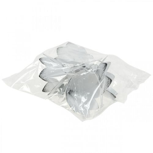 Produkt Wisząca ozdoba Elf Metal Biały Ø6cm H9cm 4 szt