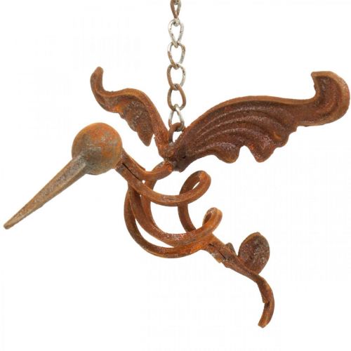 Produkt Koliber ozdoba ogrodowa patyna metalowy ptak do zawieszenia 24×19cm
