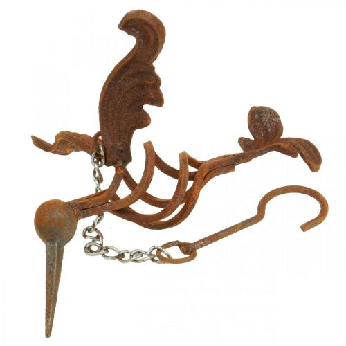 Floristik24 Koliber ozdoba ogrodowa patyna metalowy ptak do zawieszenia 24×19cm