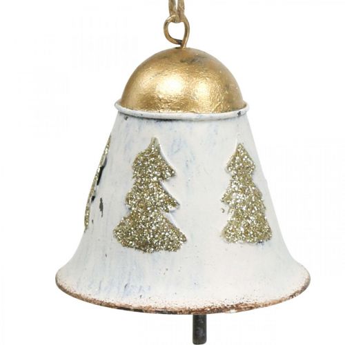 Produkt Dzwonki bożonarodzeniowe Vintage Dekoracje świąteczne Złoto-białe 2szt