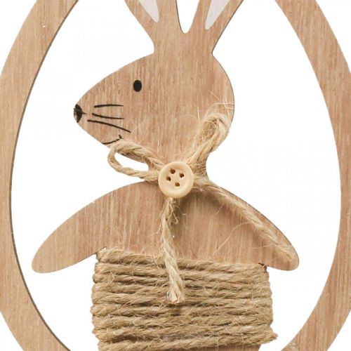 Produkt Zawieszka dekoracyjna drewniana dekoracja wielkanocna zajączek w jajku 9×1,5×23cm 6 szt