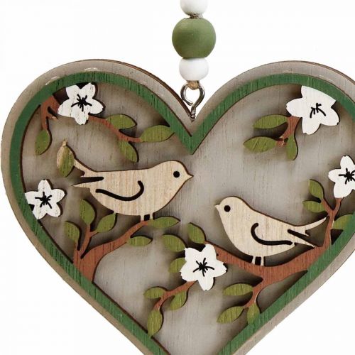 Floristik24 Dekoracja wisząca drewniana deco wieszak ptaki dekoracja okna 10cm 6szt