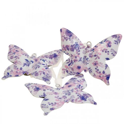 Produkt Deco motyle metalowy wieszak deco fioletowy 12×10cm 3szt