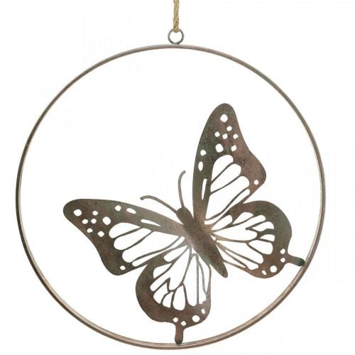 Produkt Dekoracja ścienna dekoracja motyl metalowa różyczka Ø38cm