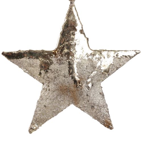 Floristik24 Dekoracja wisząca gwiazda metalowa dekoracja świąteczna srebrna 15,5cm 3 szt