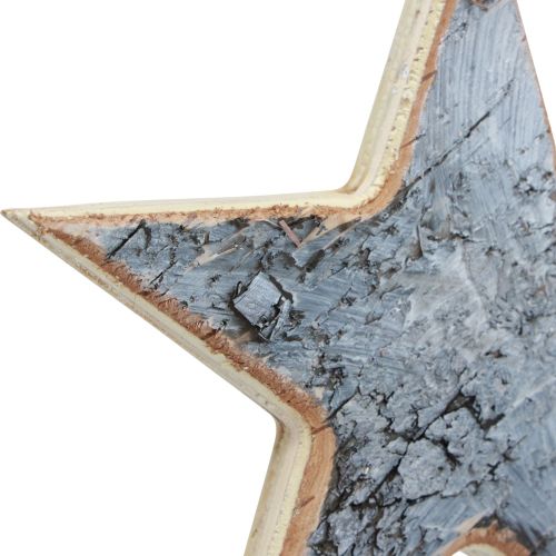 Produkt Drewniane gwiazdki dekoracja wieszak dekoracyjny dekoracja rustykalna białe drewno Ø15cm