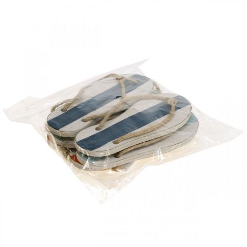 Floristik24 Ozdobne klapki dekoracja wisząca morski pomarańcz/niebieski W15cm 3 szt