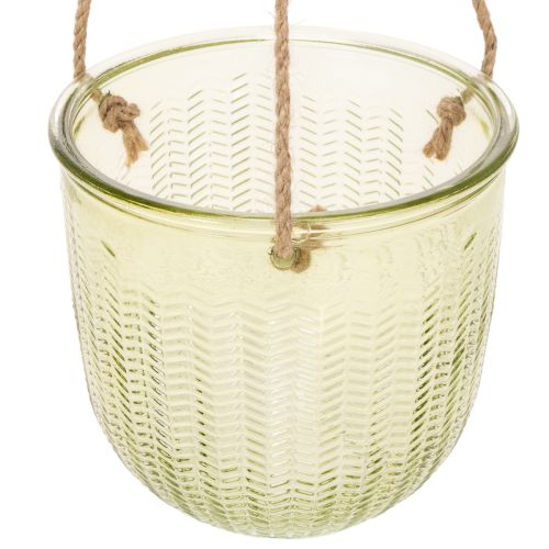 Doniczka szklana wisząca, dekoracyjna doniczka szklana, styl retro, zielono-brązowa, 14,5 cm, 2 sztuki | Floristik24.pl