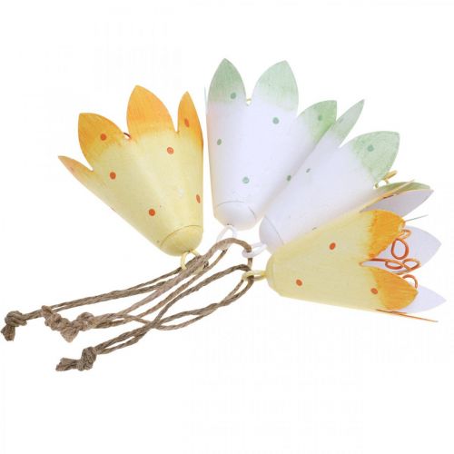 Floristik24 Wiszące kwiaty, wiosenna dekoracja, metalowa zawieszka wys.7,5 cm 4szt