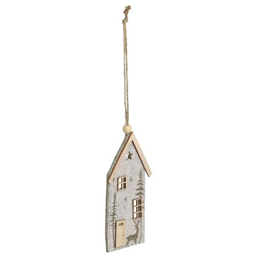 Produkt Domek do zawieszenia Świąteczna dekoracja filcowa beżowa 15cm 6 szt