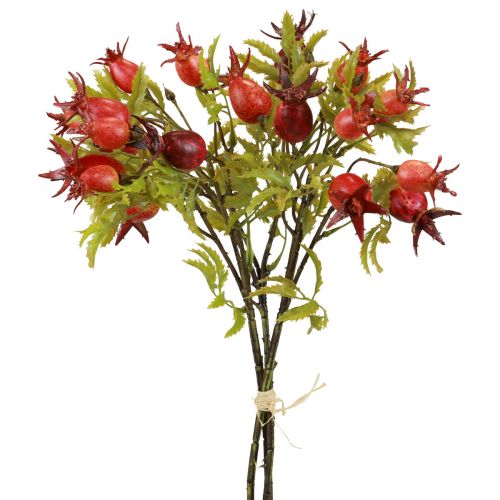 Produkt Ozdoba z dzikiej róży Sztuczne gałązki dzikiej róży L48cm 3 sztuki