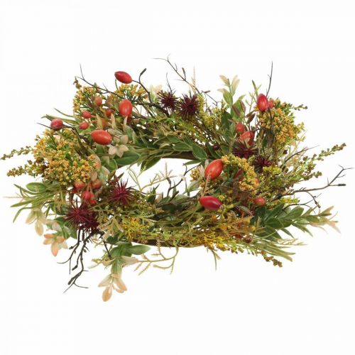 Floristik24 Deco wieniec róży sztuczny jesienny wieniec sztuczne kwiaty Ø25cm