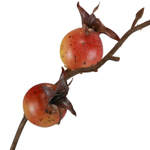 Gałązka dzikiej róży Żółto-pomarańczowa Sztuczna dekoracja z gałęzi dzikiej róży dł. 95 cm