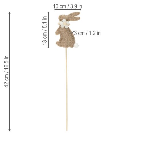 Produkt Dekoracyjna figurka w kształcie zajączka wielkanocnego, idealna do wiosennych dekoracji i sezonowych akcentów, 42 cm, 8 sztuk
