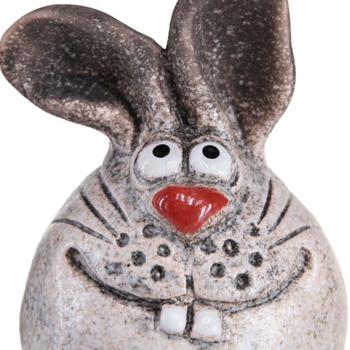 Floristik24 Stołek ceramiczny króliczek dekoracyjny króliczek 6,5×7×9,5cm 3 szt