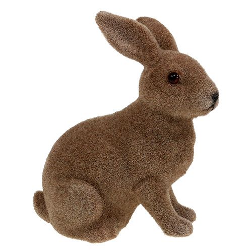 Produkt Królik flokowany brązowy 11cm, 13,5cm 6 szt
