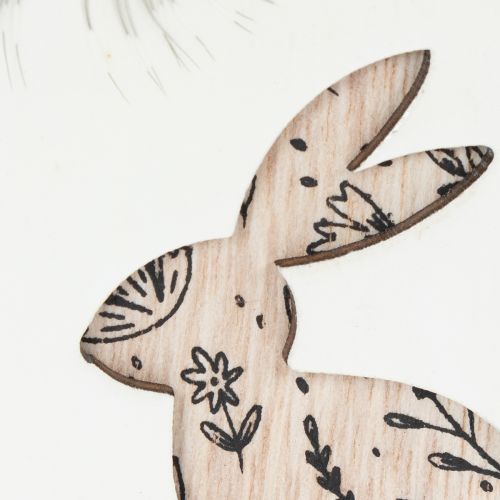 Produkt Drewniane pisanki do powieszenia, białe i czarne, 10 cm, 6 sztuk